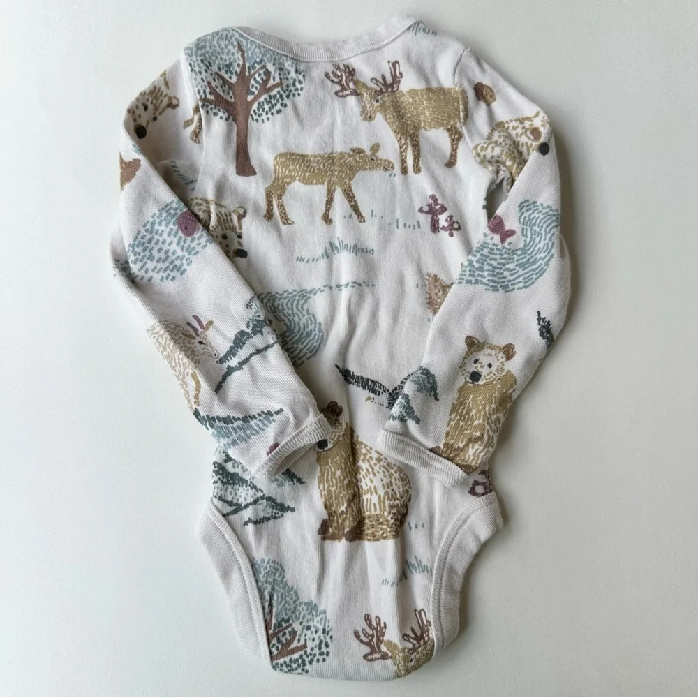 Hanna Andersson Pilot Cap and little planet by Carters Camping Print Onesie